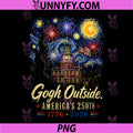 Gogh Outside 250th Anniversary PNG, 1776 2026 Starry Night USA PNG