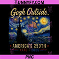 Gogh Outside Americas 250th PNG, 1776 2026 Starry Night USA PNG