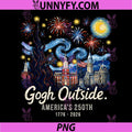 Gogh Outside Americas 250th PNG, 1776 2026 Starry Night USA PNG