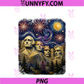 Gogh Outside Mt Rushmore Starry Night PNG, 250th 4th Of July PNG