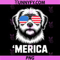 Golden Doodle 4th of July PNG, Merica USA Patriotic Dog Lover PNG