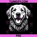 Golden Retriever Dog Portrait PNG, Black And White Line Art PNG