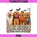 Golden Retrievers PNG, Because People Are Creepy Halloween Dog PNG