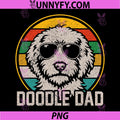 Doodle Dad Retro Dog Sunglasses PNG, Vintage Goldendoodle Gift Art PNG