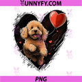 Goldendoodle Valentine Heart PNG, Cute Dog Lover PNG