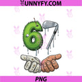 Golf 67 Putting Green Iron Club PNG, Six Seven 67 Golf PNG