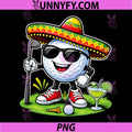 Golf Ball with Sombrero and Margarita PNG, Cinco de Mayo Golfer PNG