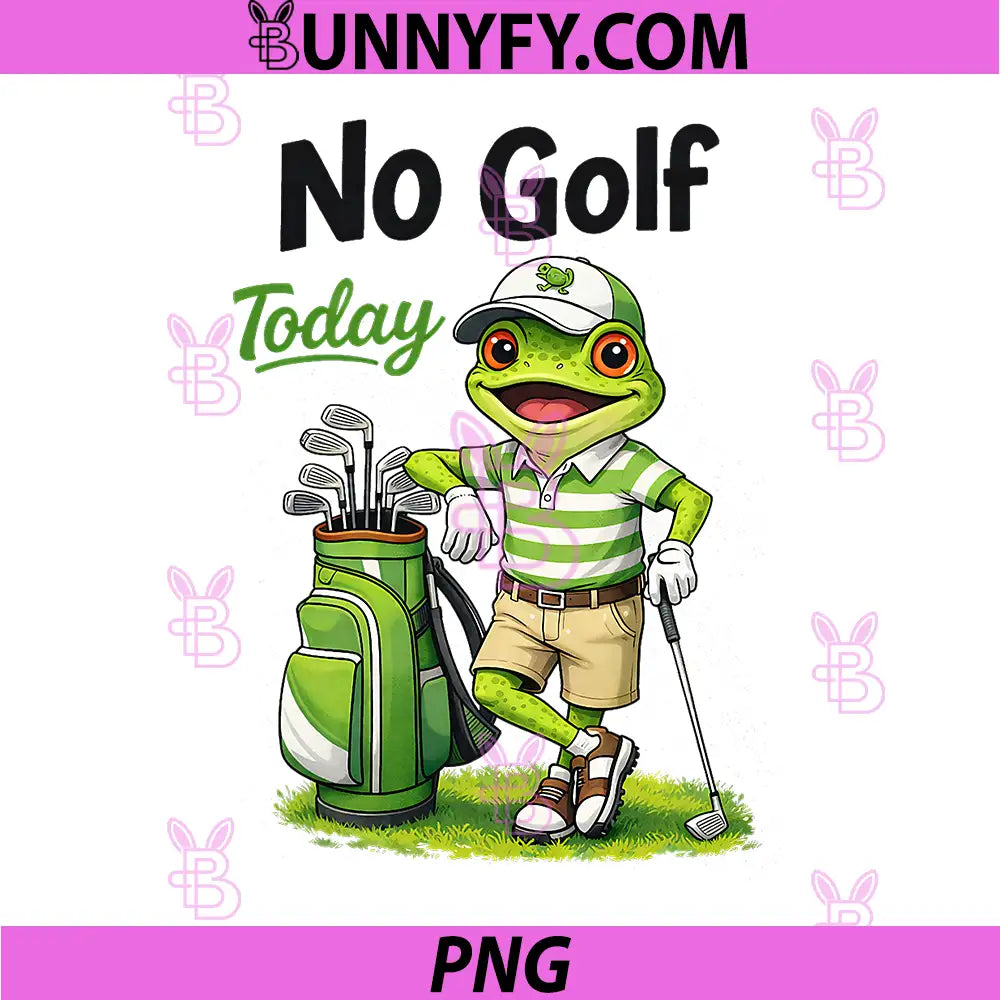  Par Time Frog Golfer PNG, No Golf Today PNG