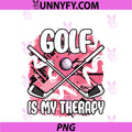 Golf PNG, Is My Therapy Cute Golfer PNG