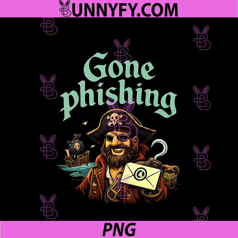 Gone Phishing PNG, IT Reboot Pirate email Humor Graphic PNG