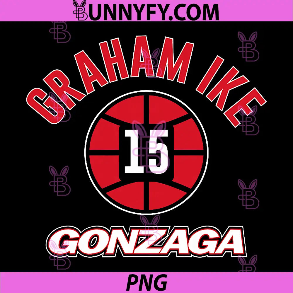 Gonzaga Basketball PNG, Graham IKE Name Number Ball PNG