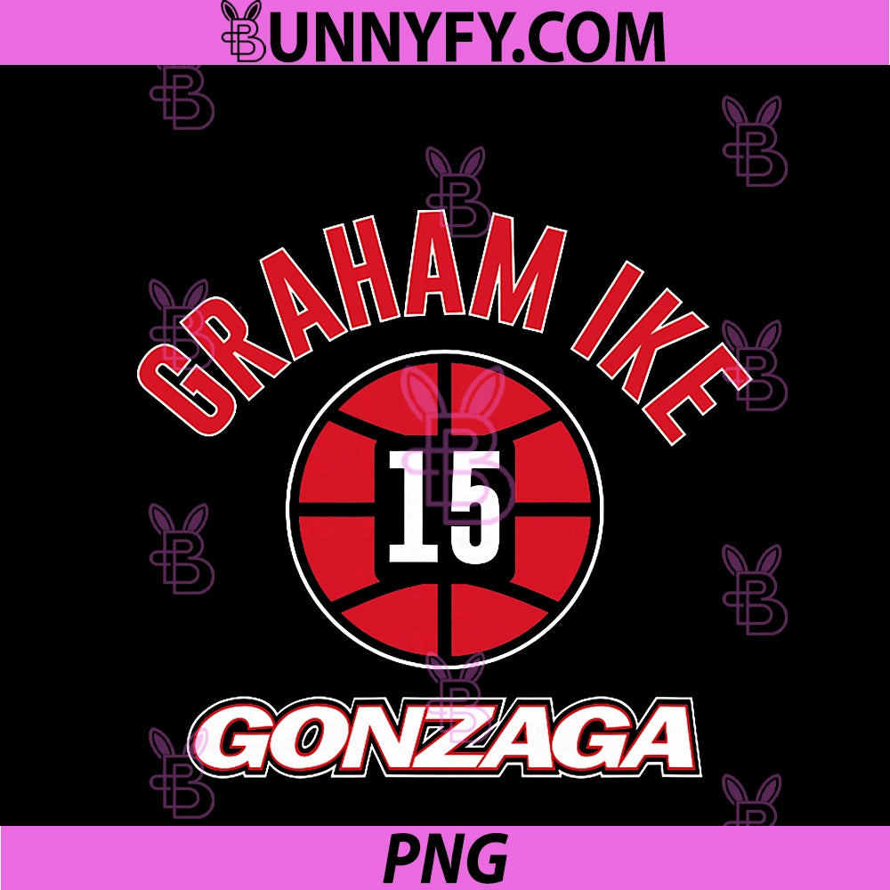 Gonzaga Basketball Graham PNG, IKE Name Number Ball PNG