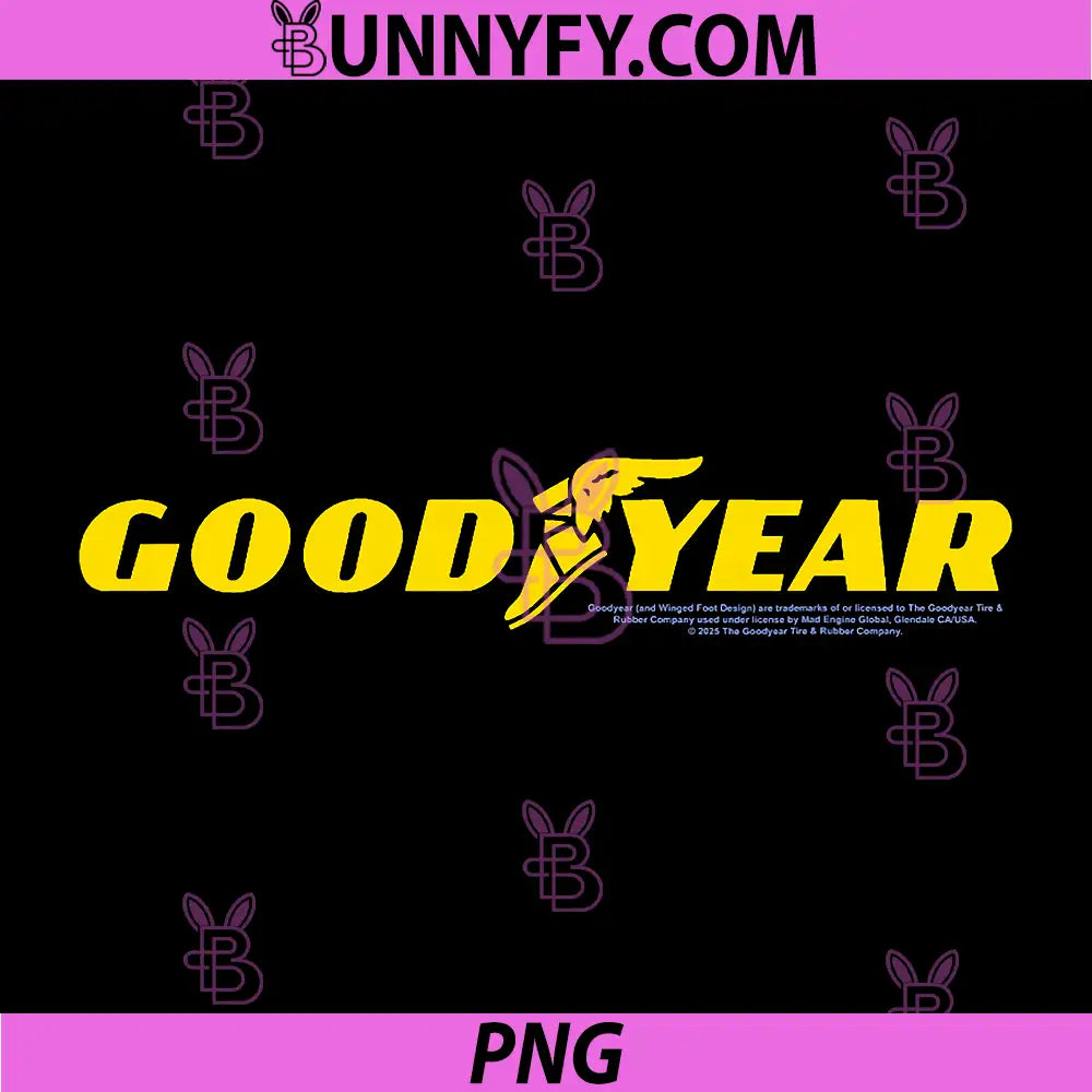 Goodyear PNG, Official Yellow Text Logo PNG