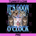 Gooning O'clock PNG, Funny Silly Cat Meme Bootleg Animals PNG