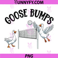 Goose Bumps PNG, Funny Volleyball Geese Net Sports PNG 