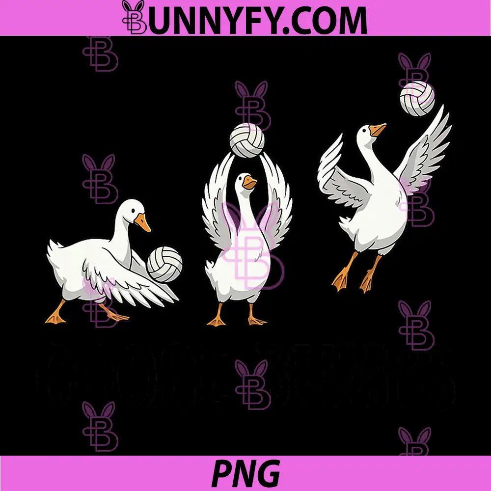 Goose Bumps Funny PNG, Volleyball Geese Team Sports PNG