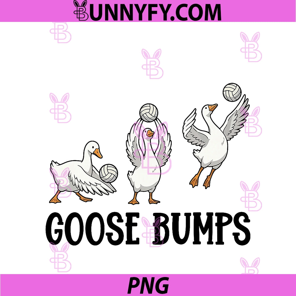 Goose Bumps PNG, Funny Volleyball Geese Team Sports Players Group PNG