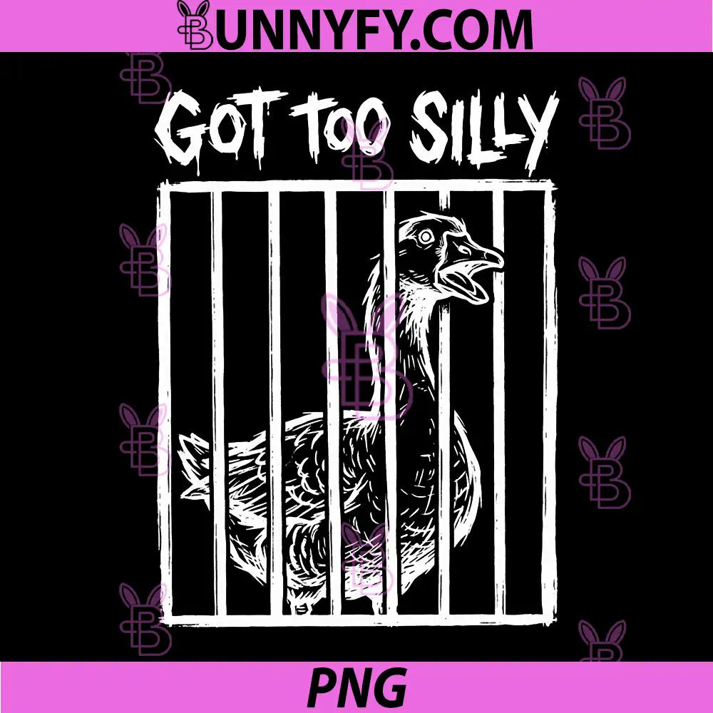 Got Too Silly PNG, Caged Goose Funny Bird PNG 