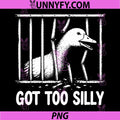 Got Too Silly PNG, Funny Goose Animal Meme Graphic PNG