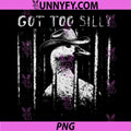 Got Too Silly Goose Meme PNG, Funny Cowboy Goose Jailbird Prison PNG