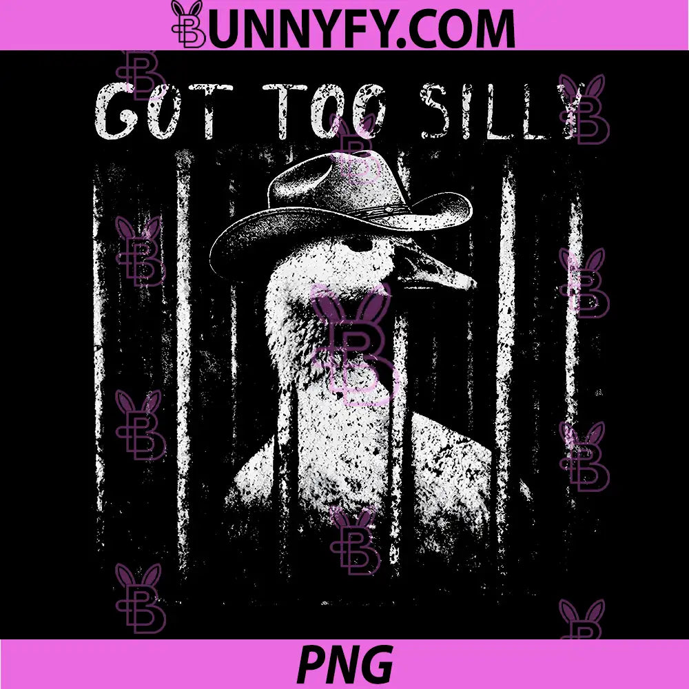 Got Too Silly Goose Meme PNG, Funny Cowboy Goose Jailbird Prison PNG