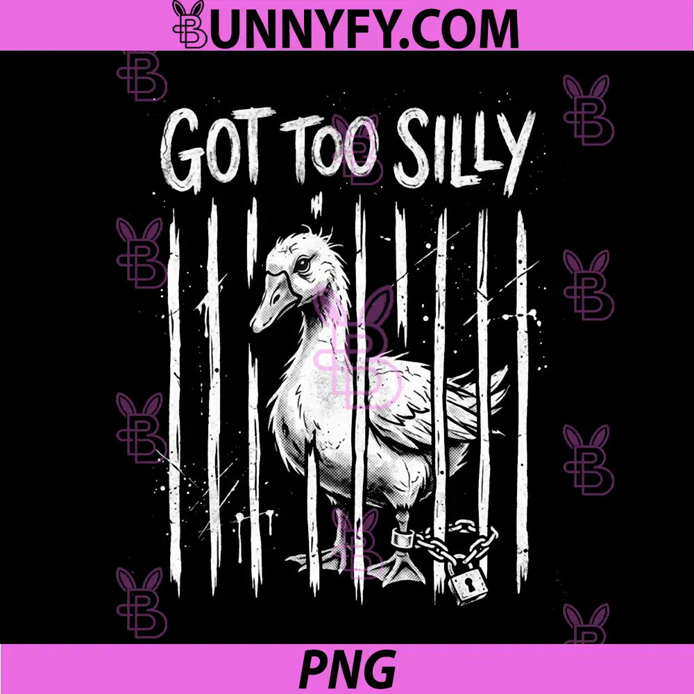 Got Too Silly Goose Meme PNG, Funny Goose Jailbird Prison PNG