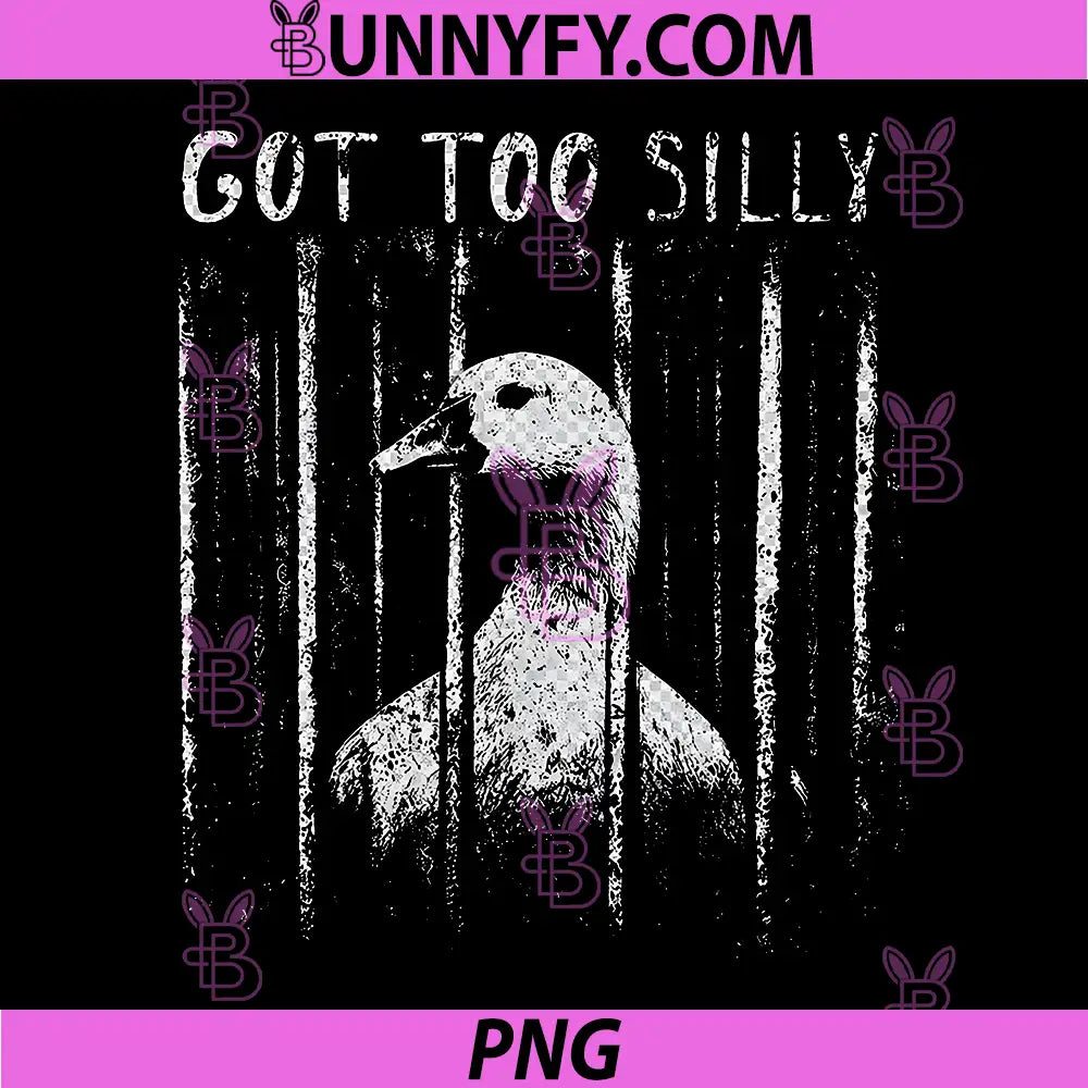 Got Too Silly Goose Meme PNG, Funny Goose Jailbird Prison PNG