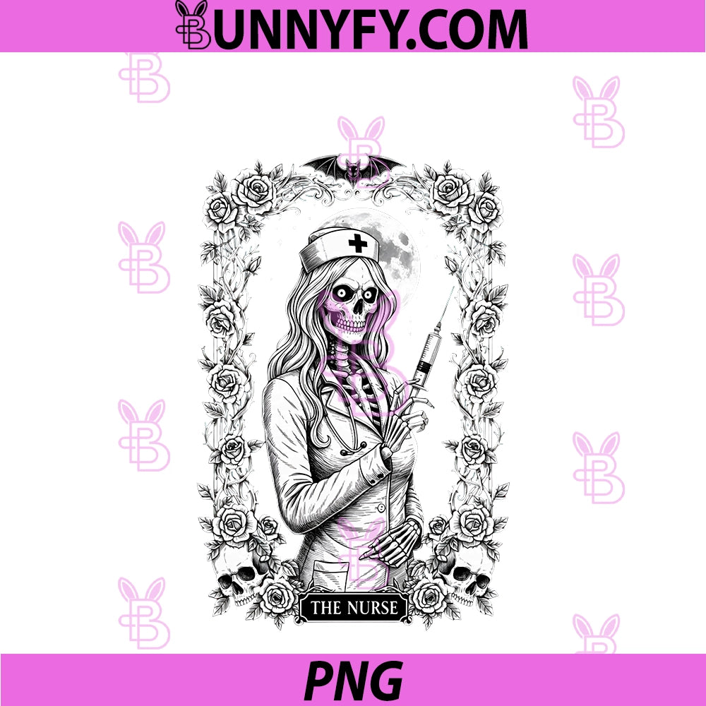 Gothic Nurse Skeleton Dark Medical PNG, Halloween Aesthetic PNG