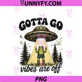 Gotta Go Vibes Are Off PNG, Funny Frog UFO PNG