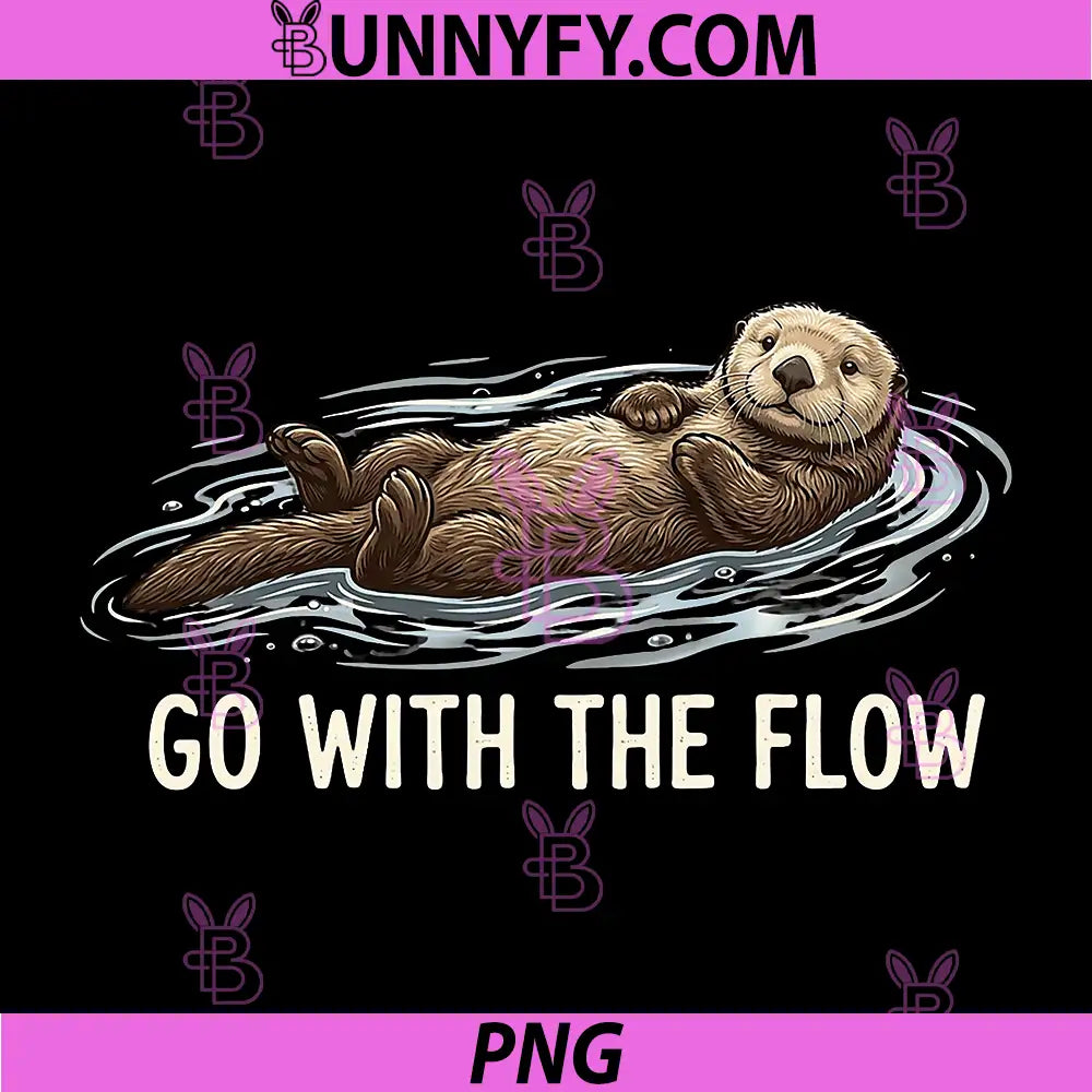 Go with The Flow PNG, Sea Otter PNG