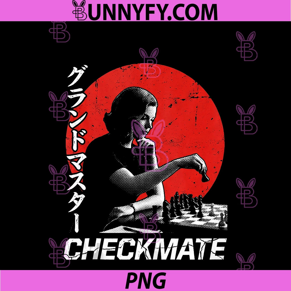 Grandmaster Checkmate Chess Player PNG, Retro Japanese Art PNG