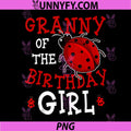Granny of The Birthday Girl PNG, Ladybug Bday Party Celebration PNG