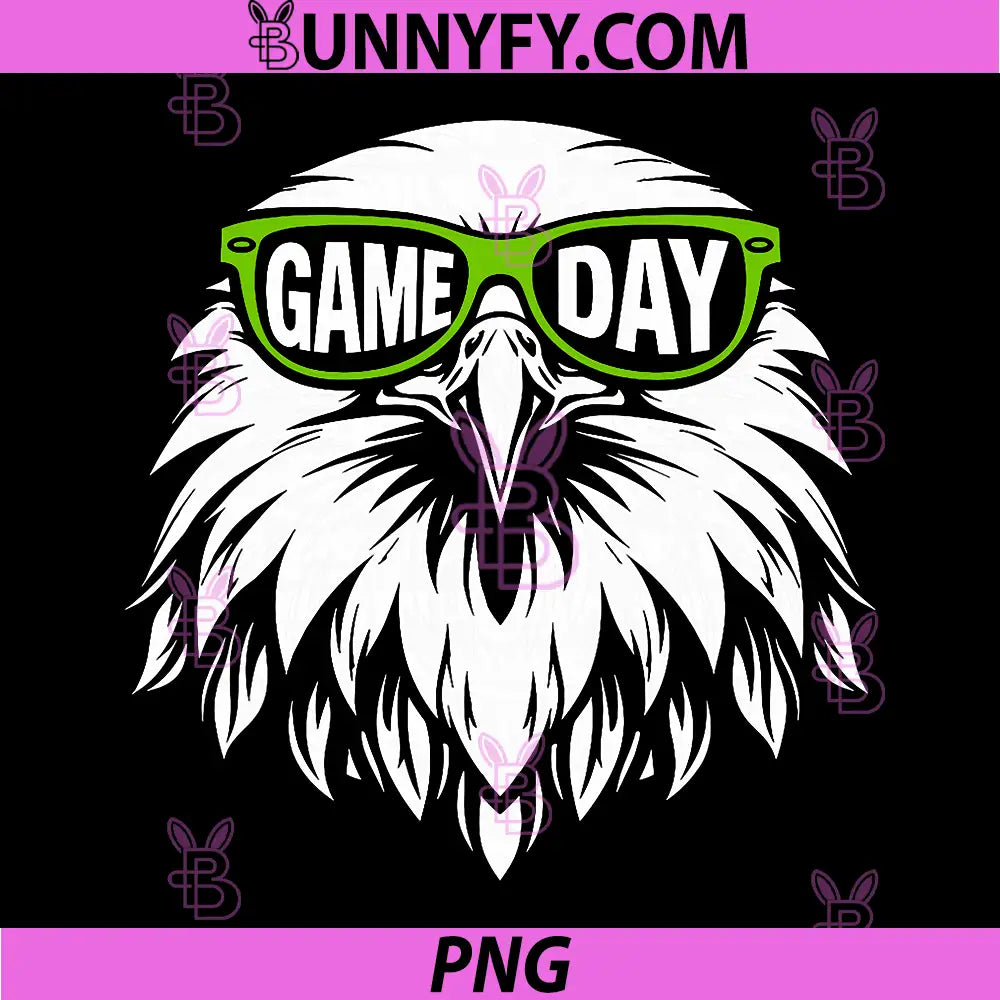 Game Day Eagle Sunglasses Graphic PNG, Cool Hawk Sports Fan Design PNG