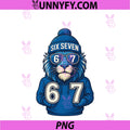 Graphic Lion Six Seven Meme 67 PNG, Funny Number 67 PNG