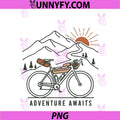 Gravel Bike PNG, Bikepacking Mountain Cycling Graphic PNG