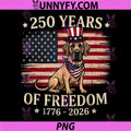 Great Dane Dog 250 Years of Freedom PNG, USA Flag 4th July PNG