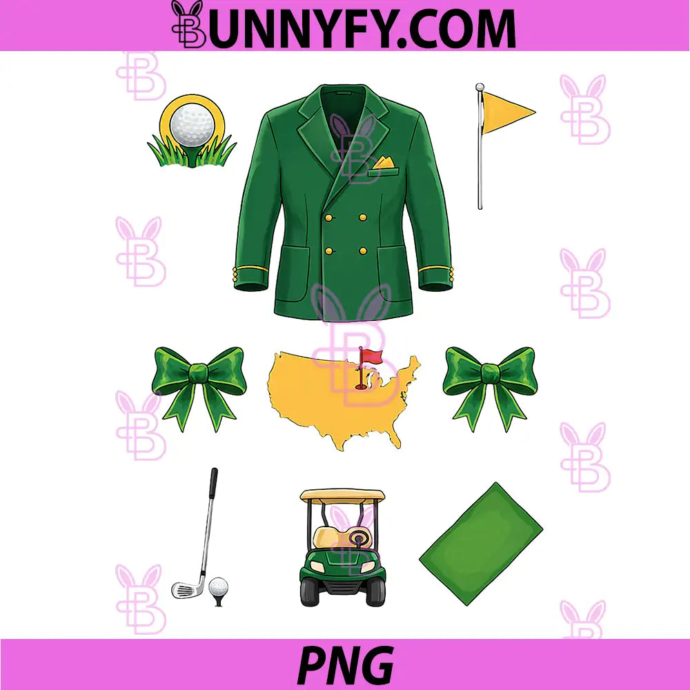 Green Golf Icons PNG, Funny Golfing PNG