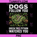 Dogs Follow You Green Tree Python Watches You PNG, Snake Lover PNG