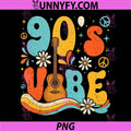 Groovy 90s Vibes Retro PNG, Hippie Guitar Peace Flower Nineties PNG
