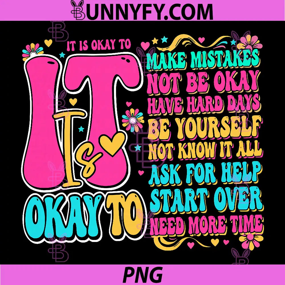 Groovy It’s Okay Mental PNG, Health Inspirational Therapist PNG