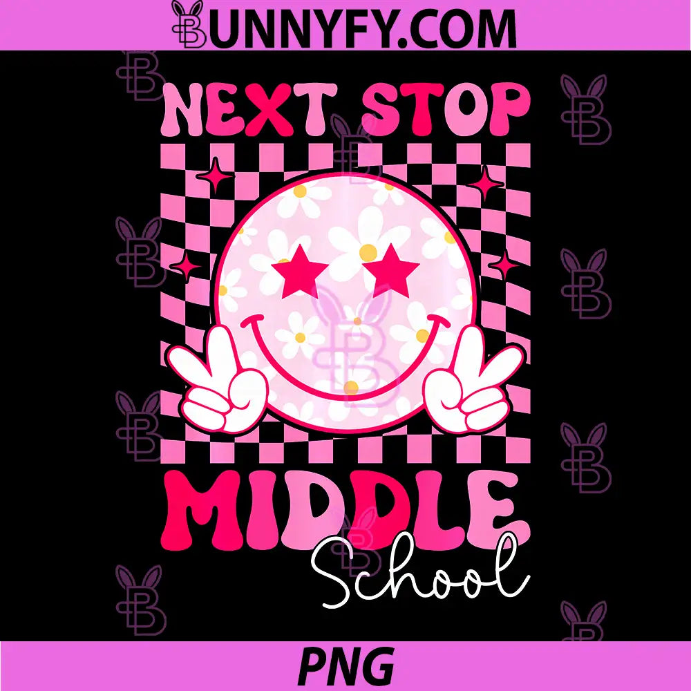 Groovy Next Stop Middle School PNG, Elementary School Graduation PNG