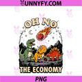 Groovy Oh No Economy Dinosaur Meteor PNG, Funny Sarcastic Meme PNG