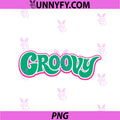 Groovy PNG, 70S Wavy Typography PNG