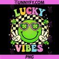 Groovy St Patricks Day PNG, Lucky Vibes Shamrock PNG