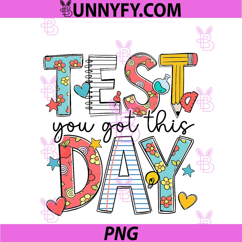 Groovy Test Day PNG, Rock The Test You Got This Teacher Student PNG