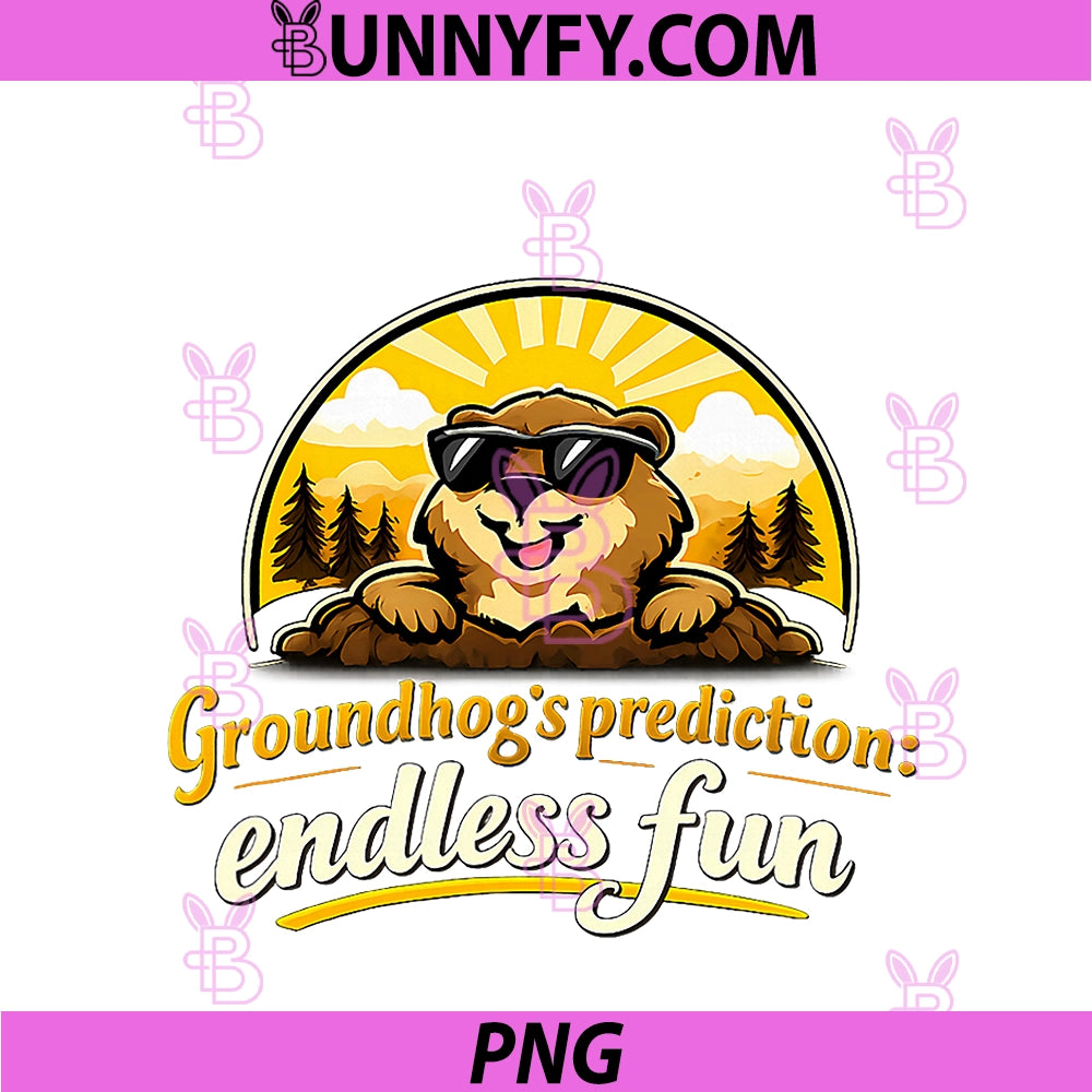 Groundhog Prediction Endless Fun PNG, Local Pride Badge PNG