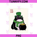 Grumpy Frog Japanese PNG, Funny St. Patrick's Day PNG