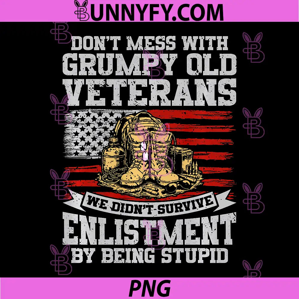 Grumpy Old Veteran Us Flag PNG, Vet Disgruntled Veteran PNG