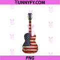 Guitars Vintage US American Flag PNG, Guitar PNG