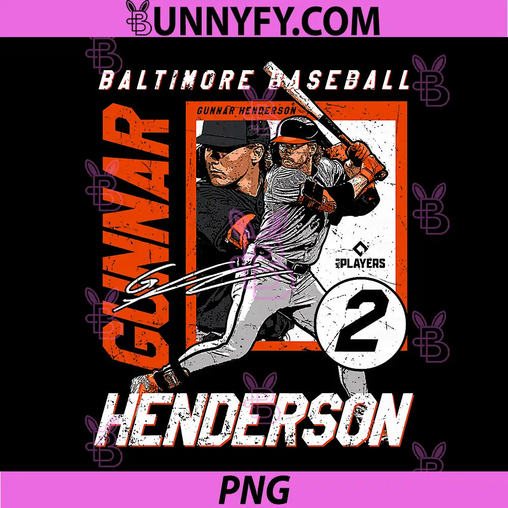 Gunnar Henderson PNG, Baltimore Baseball Players MLBGHE205M PNG